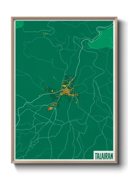 Une affiche de carte sur Talairan