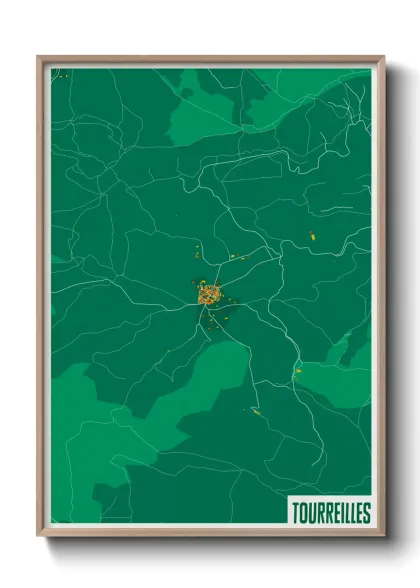 Une affiche de carte sur Tourreilles