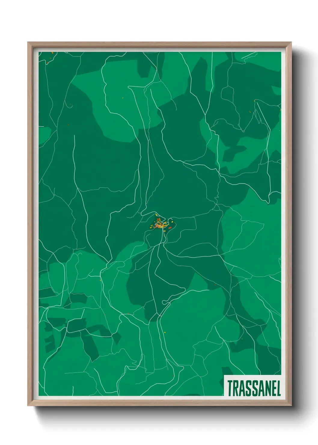 Un poster carte Trassanel