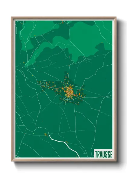 Une affiche de carte sur Trausse