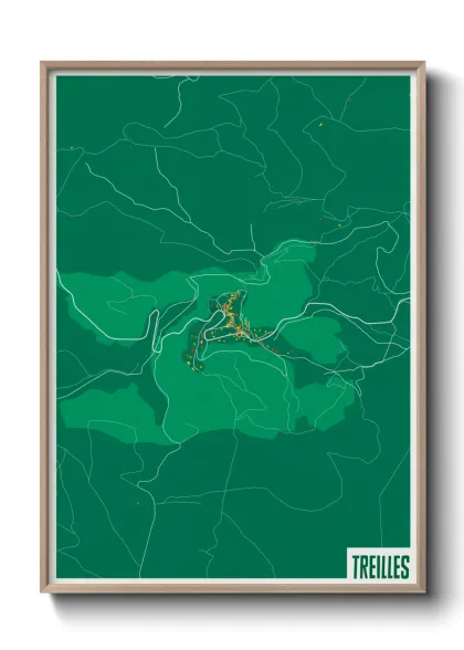 Une affiche de carte sur Treilles