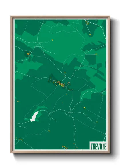 Une affiche de carte sur Tréville