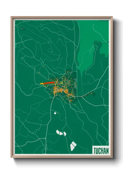 Une affiche de carte sur Tuchan