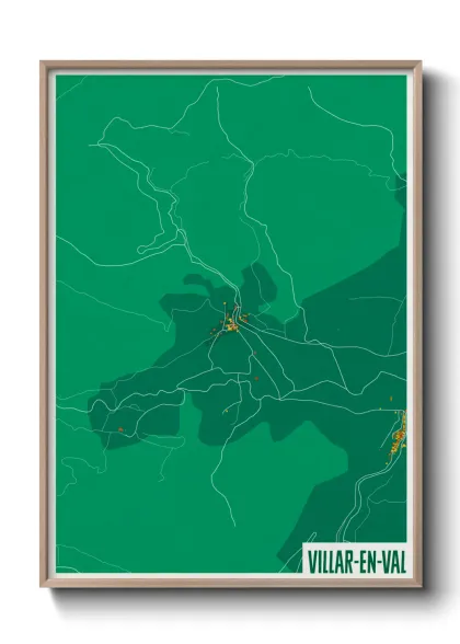 Une affiche de carte sur Villar-en-Val