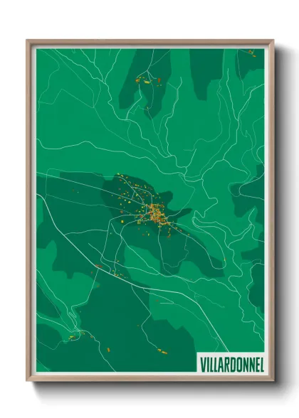 Une affiche de carte sur Villardonnel