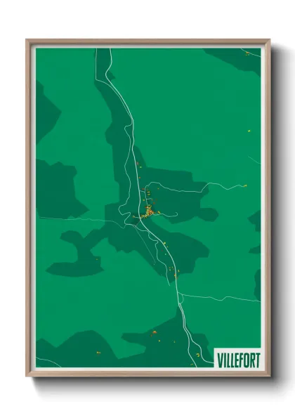 Une affiche de carte sur Villefort