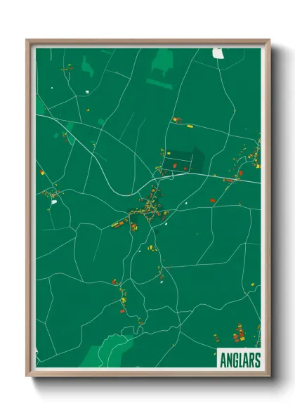 Une affiche de carte sur Anglars