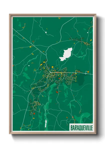 Une affiche de carte sur Baraqueville