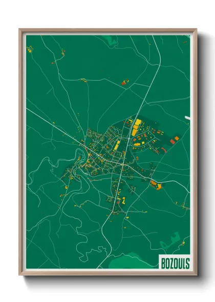 Une affiche de carte sur Bozouls