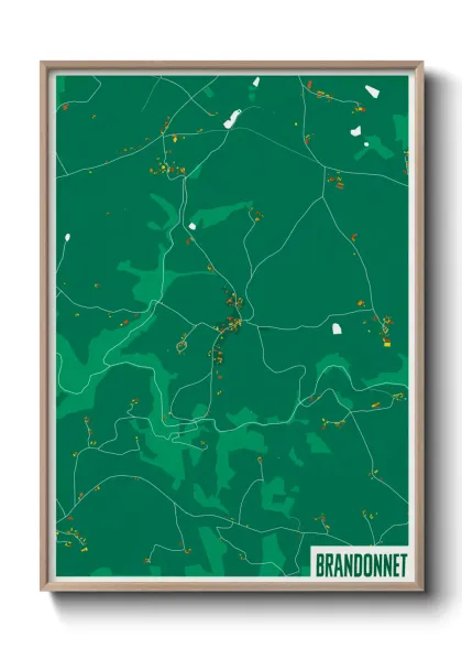 Une affiche de carte sur Brandonnet