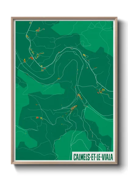 Une affiche de carte sur Calmels-et-le-Viala
