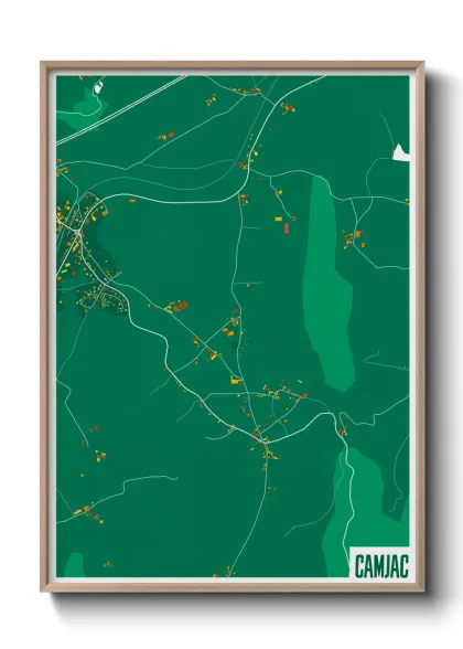 Une affiche de carte sur Camjac
