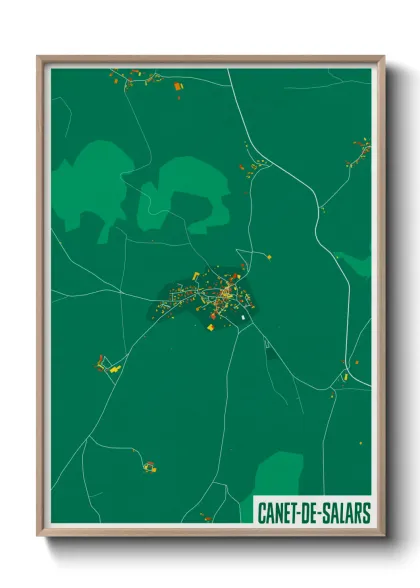 Une affiche de carte sur Canet-de-Salars