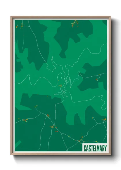 Une affiche de carte sur Castelmary
