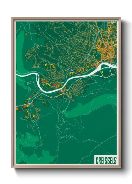 Une affiche de carte sur Creissels