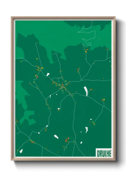 Une affiche de carte sur Drulhe