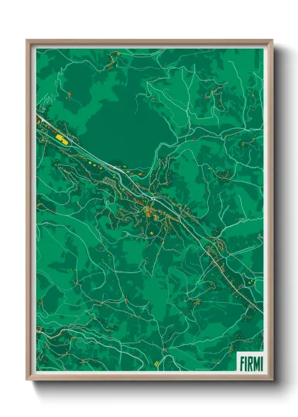 Une affiche de carte sur Firmi