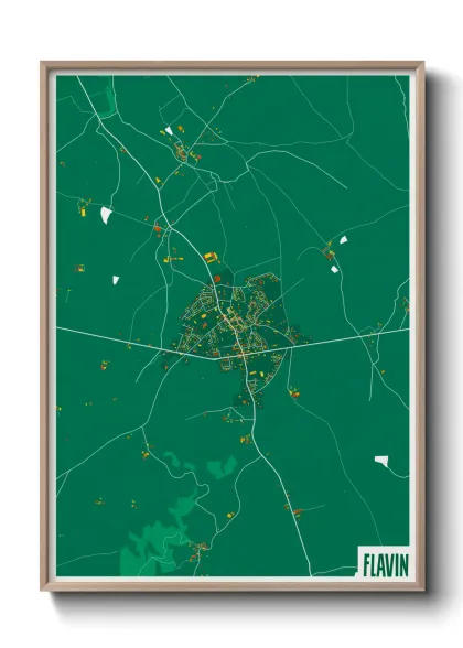 Une affiche de carte sur Flavin