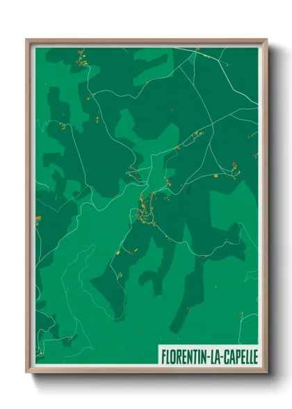 Une affiche de carte sur Florentin-la-Capelle