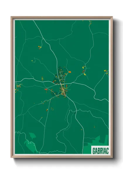Une affiche de carte sur Gabriac