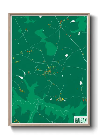 Une affiche de carte sur Galgan