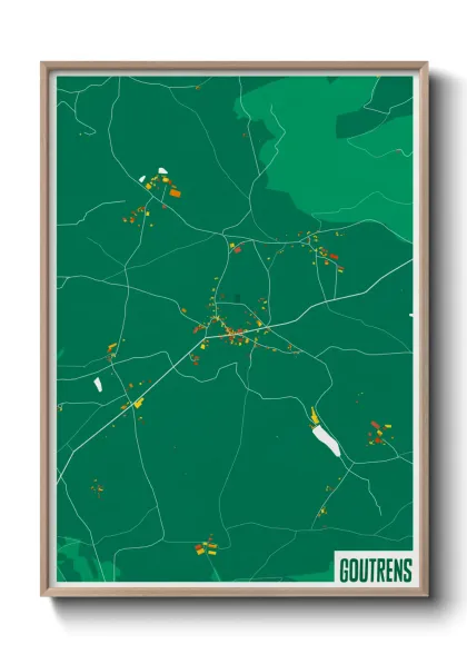 Une affiche de carte sur Goutrens