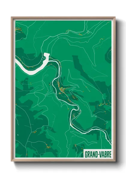 Une affiche de carte sur Grand-Vabre