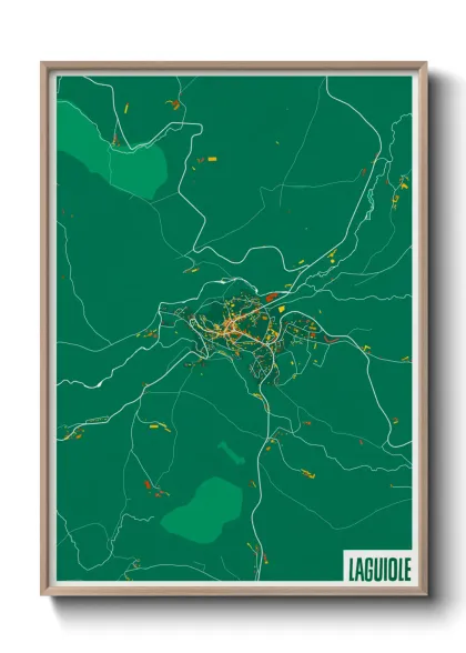 Une affiche de carte sur Laguiole