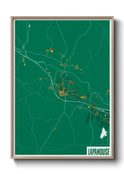 Une affiche de carte sur Lapanouse