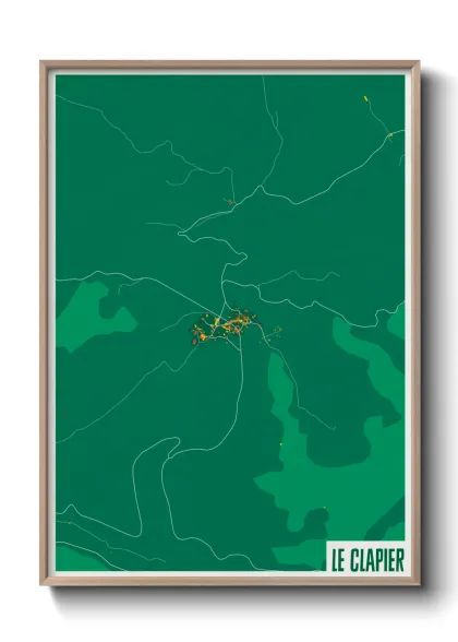 Une affiche de carte sur Le Clapier