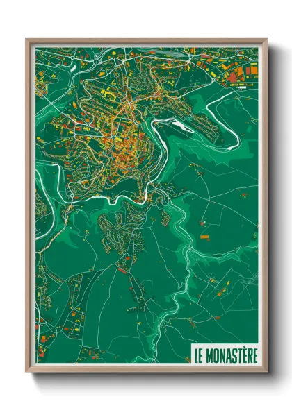 Une affiche de carte sur Le Monastère