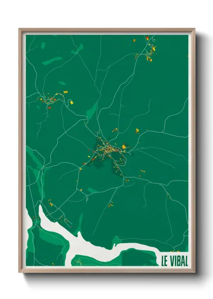 Une affiche de carte sur Le Vibal