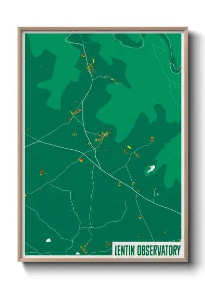 Une affiche de carte sur Lentin Observatory