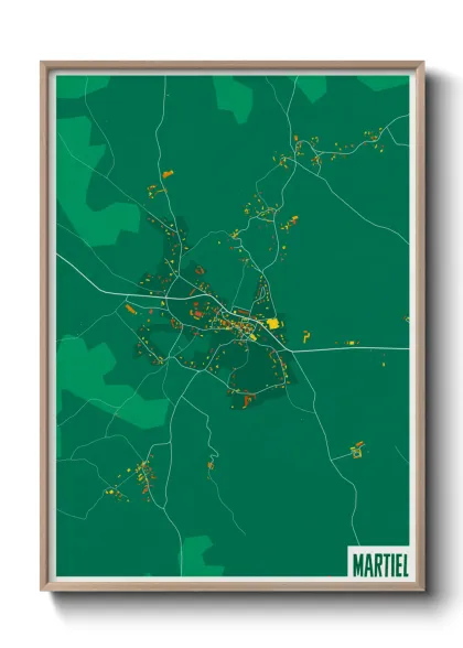 Une affiche de carte sur Martiel