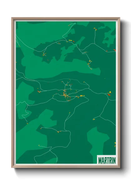 Une affiche de carte sur Martrin