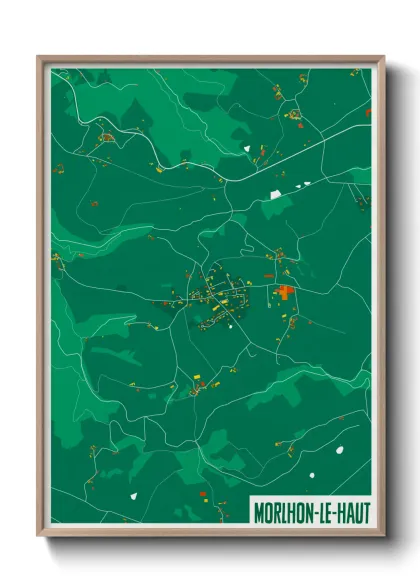 Une affiche de carte sur Morlhon-le-Haut
