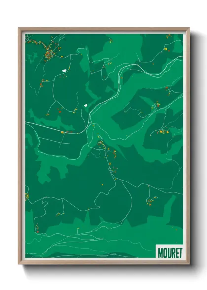 Une affiche de carte sur Mouret