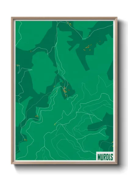 Une affiche de carte sur Murols