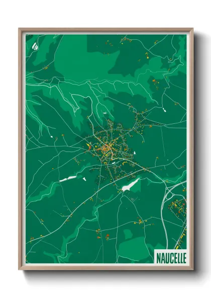 Une affiche de carte sur Naucelle