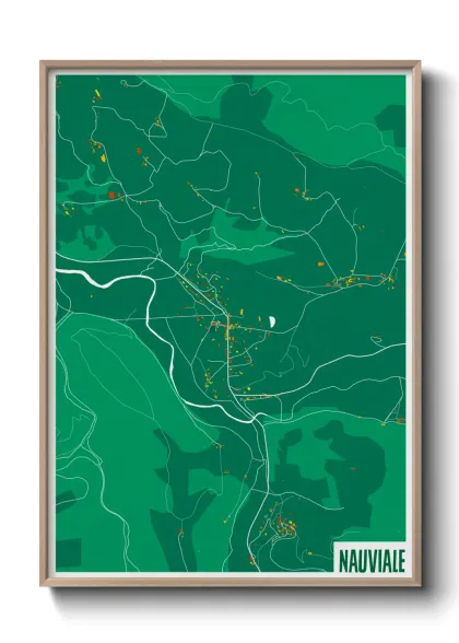Une affiche de carte sur Nauviale