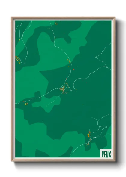 Une affiche de carte sur Peux