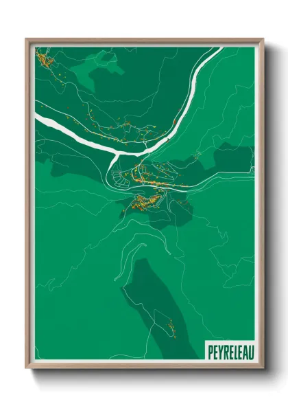 Une affiche de carte sur Peyreleau