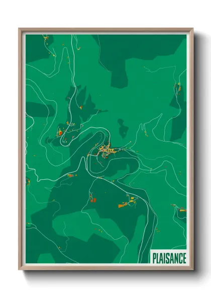 Une affiche de carte sur Plaisance