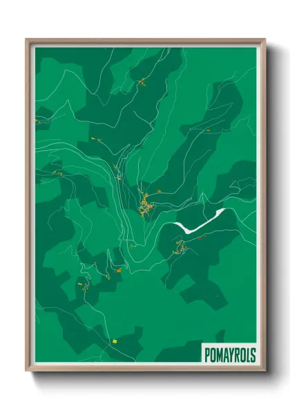 Une affiche de carte sur Pomayrols