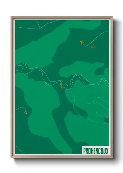 Une affiche de carte sur Prohencoux