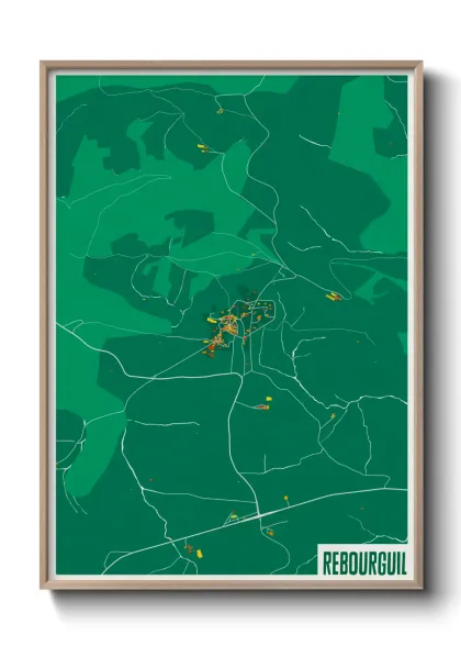 Une affiche de carte sur Rebourguil