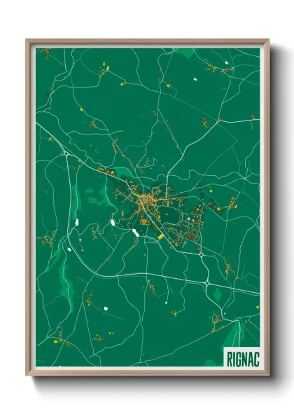 Une affiche de carte sur Rignac