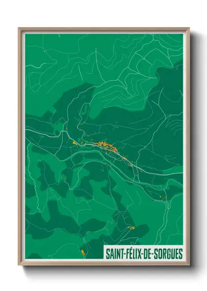 Une affiche de carte sur Saint-Félix-de-Sorgues