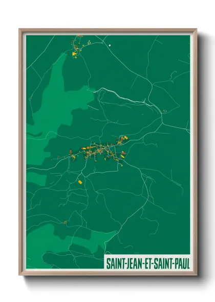 Une affiche de carte sur Saint-Jean-et-Saint-Paul