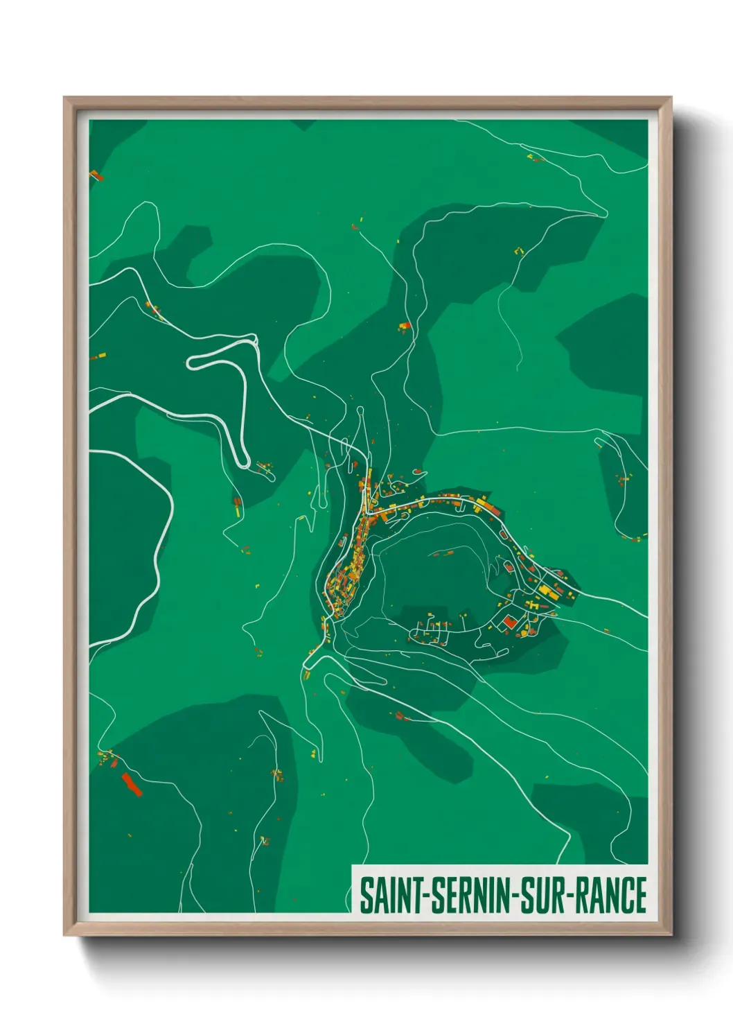 Un poster carteSaint-Sernin-sur-Rance